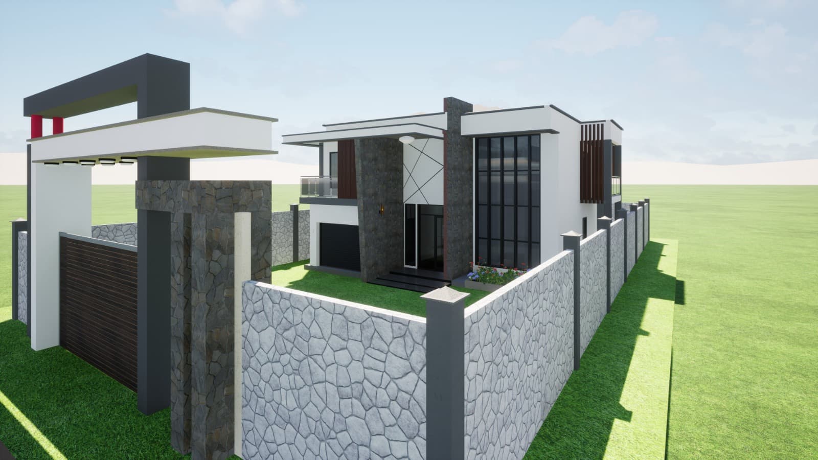 2 Bedroom Bungalow — elevation view 1